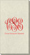 Large Script Monogram with Text Carte Guest Embossed Towels Image 2 of 3